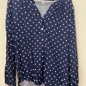 Brand New Old Navy Polkadot blouse Long Sleeve(Large)